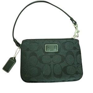 Coach Black Signature Wristlet